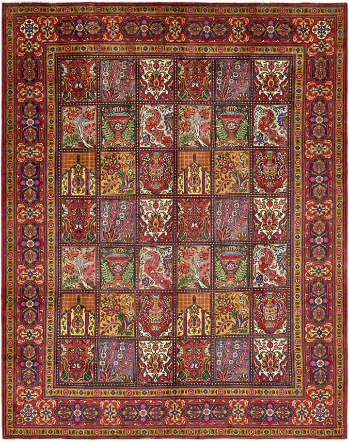 10' 2 x 13' Hand Knotted Bakhtiar Persian Wool Rug