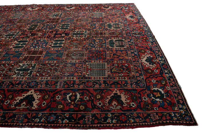 11' x 12' 7 Hand Knotted Bakhtiar Persian Wool Rug