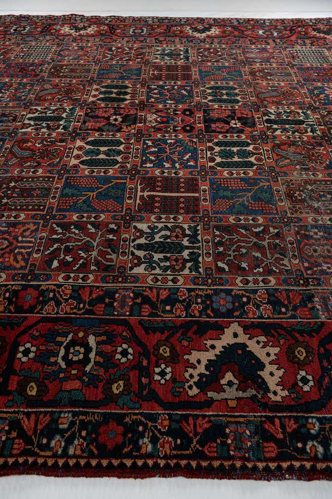 11' x 12' 7 Hand Knotted Bakhtiar Persian Wool Rug