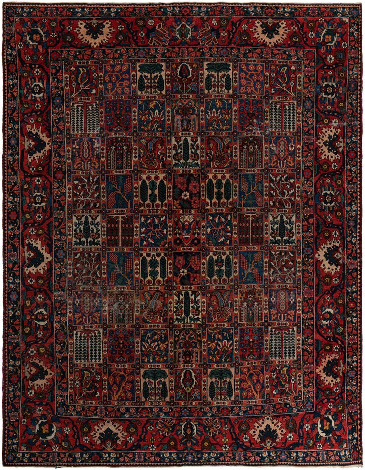 Detail image of 11' x 12' 7 Hand Knotted Bakhtiar Persian Wool Rug