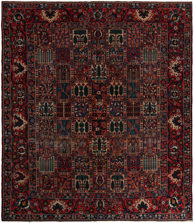 Detail image of 11' x 12' 7 Hand Knotted Bakhtiar Persian Wool Rug