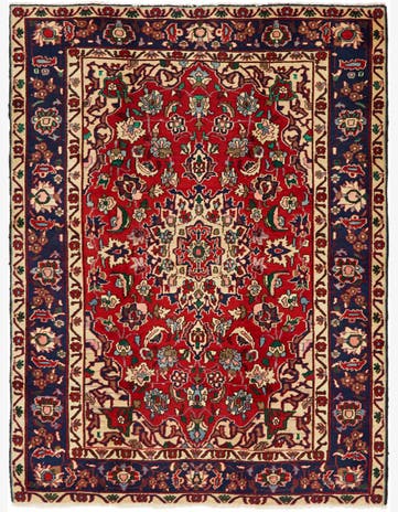 4' 10 x 6' 6 Hand Knotted Bakhtiar Persian Wool Rug