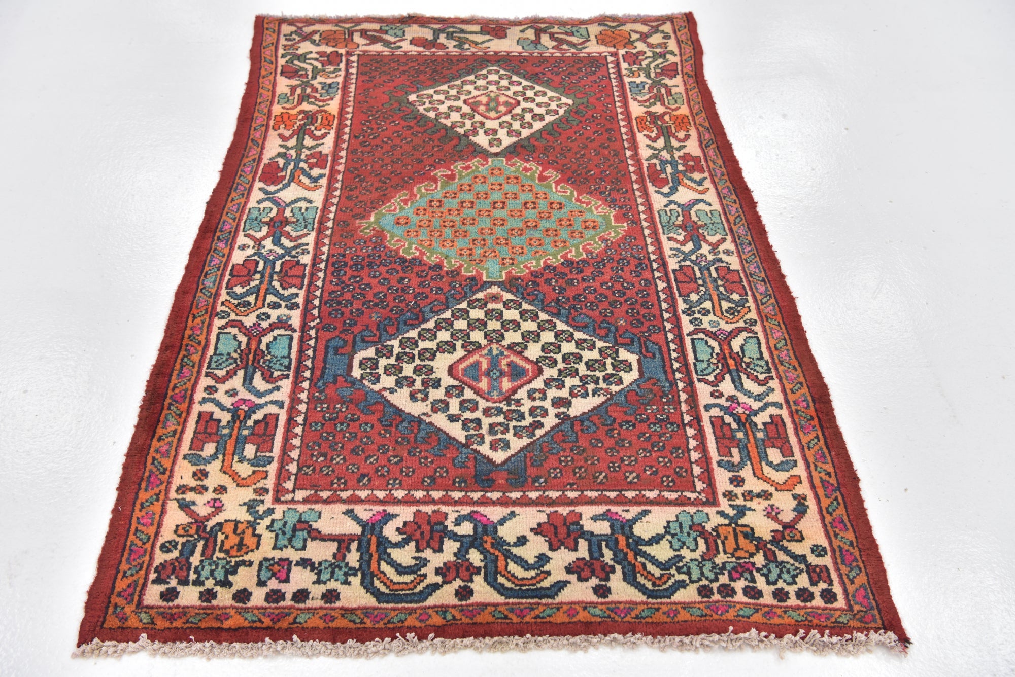 3' 6 x 5' 3 Hand Knotted Bakhtiar Persian Wool Rug