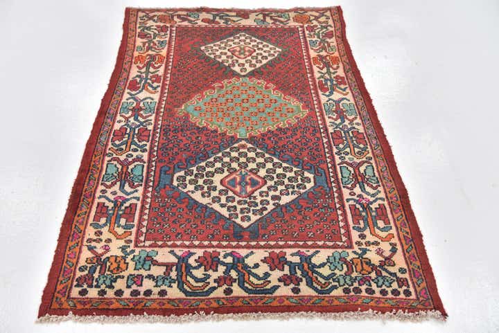 3' 6 x 5' 3 Hand Knotted Bakhtiar Persian Wool Rug