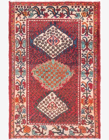 3' 6 x 5' 3 Hand Knotted Bakhtiar Persian Wool Rug