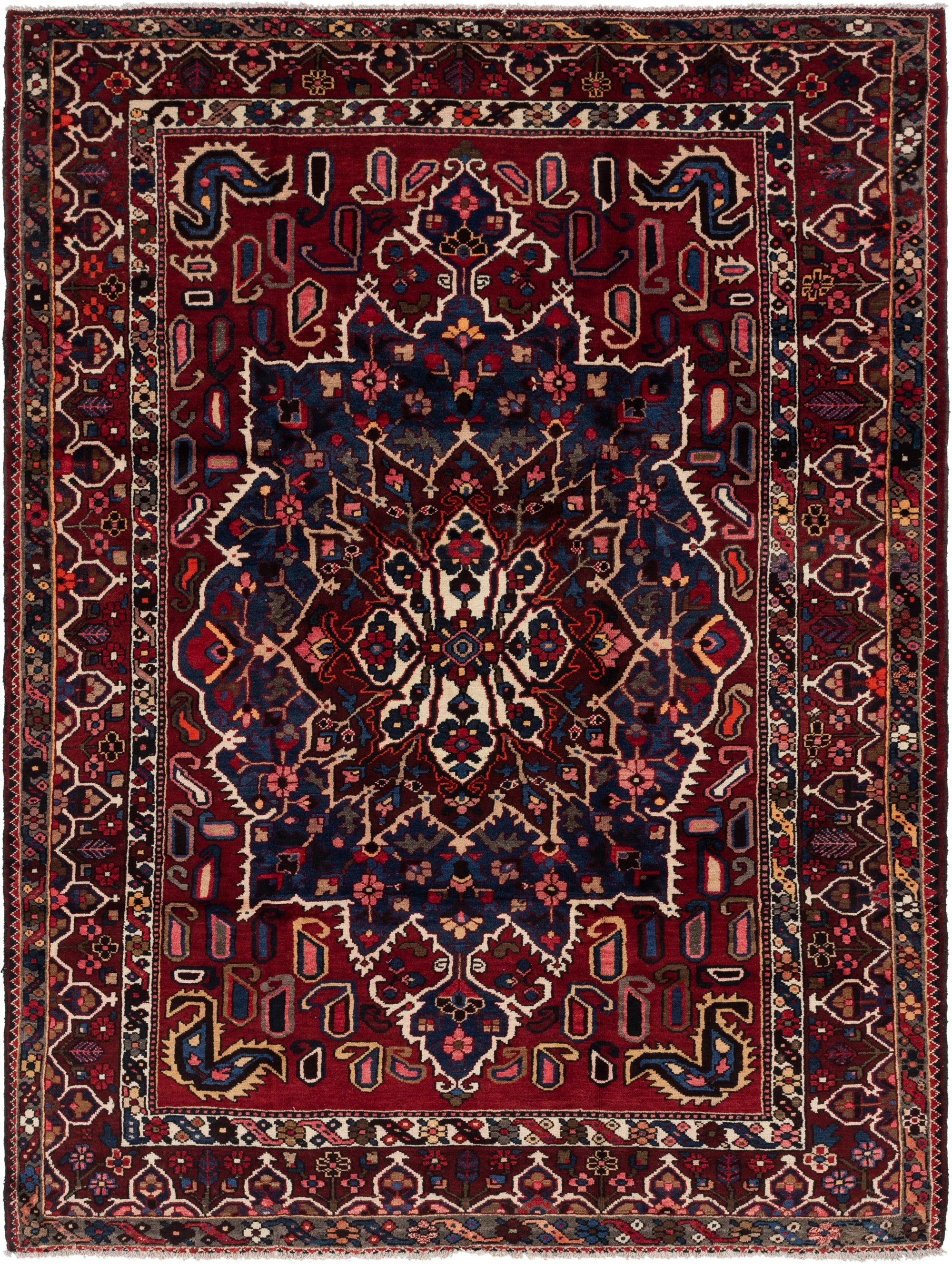 8' 6 x 11' 9 Hand Knotted Bakhtiar Persian Wool Rug