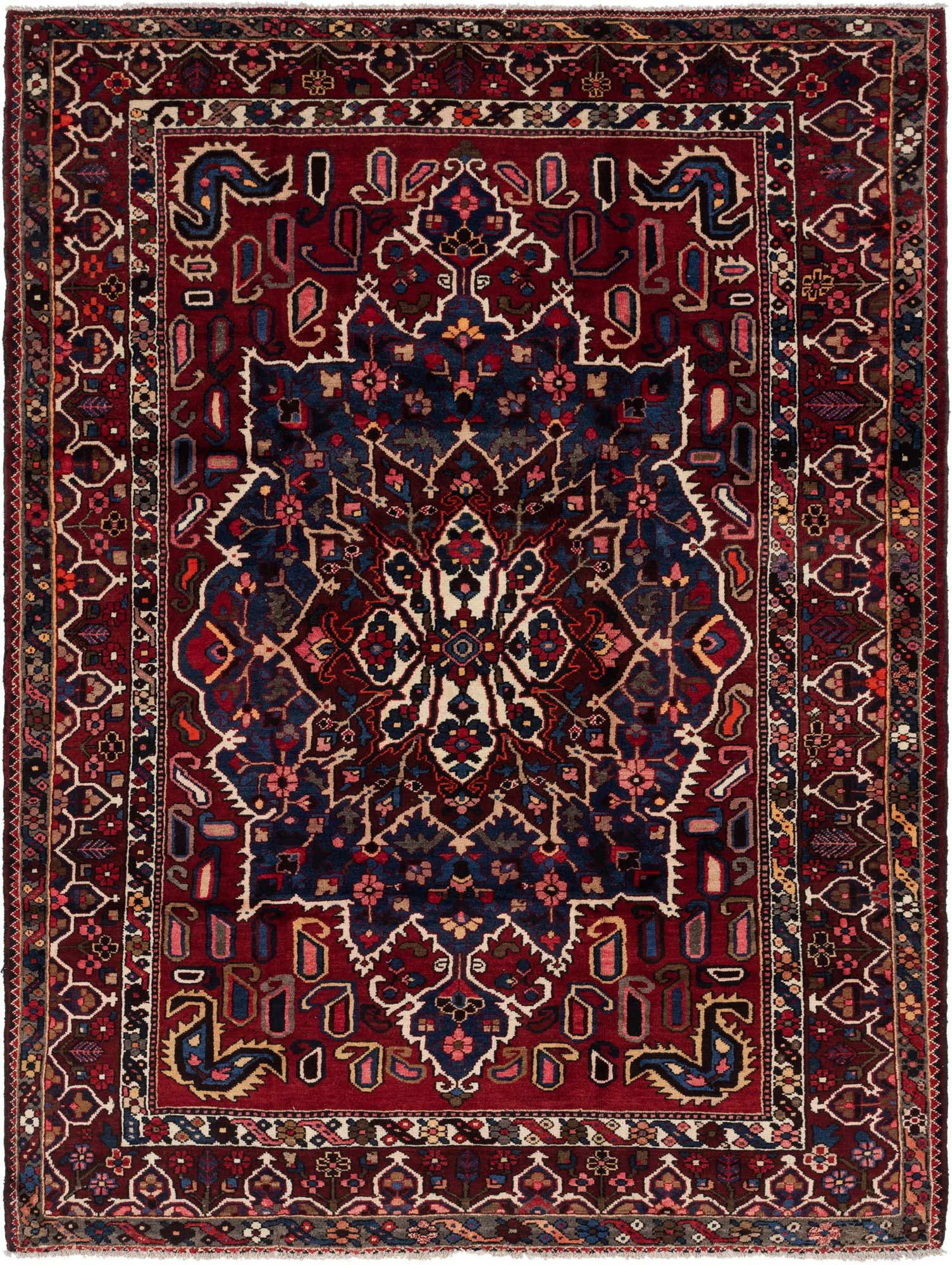 8' 6 x 11' 9 Hand Knotted Bakhtiar Persian Wool Rug