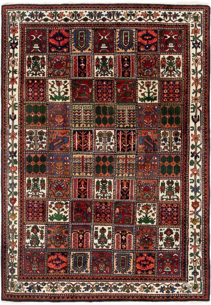 6' 10 x 10' Hand Knotted Bakhtiar Wool Rug