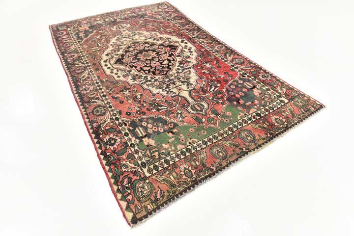 5' 2 x 9' 2 Hand Knotted Bakhtiar Persian Wool Rug