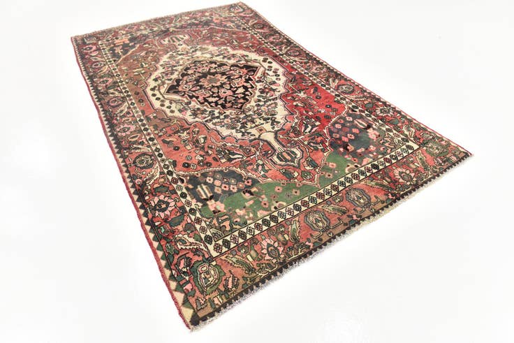 Detail image of 5' 2 x 9' 2 Hand Knotted Bakhtiar Persian Wool Rug