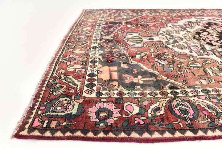 5' 2 x 9' 2 Hand Knotted Bakhtiar Persian Wool Rug