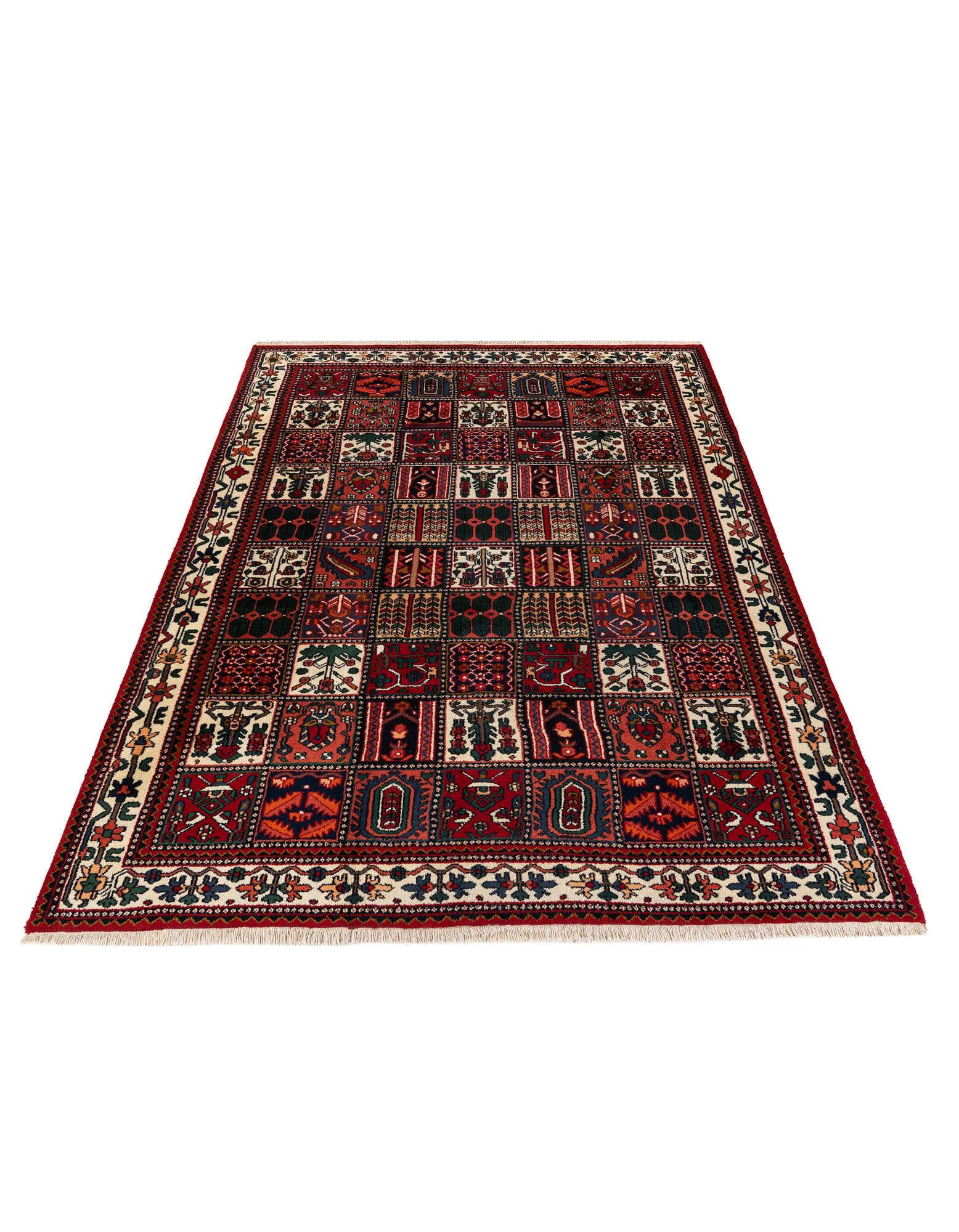 6' 8 x 9' 7 Hand Knotted Bakhtiar Wool Rug