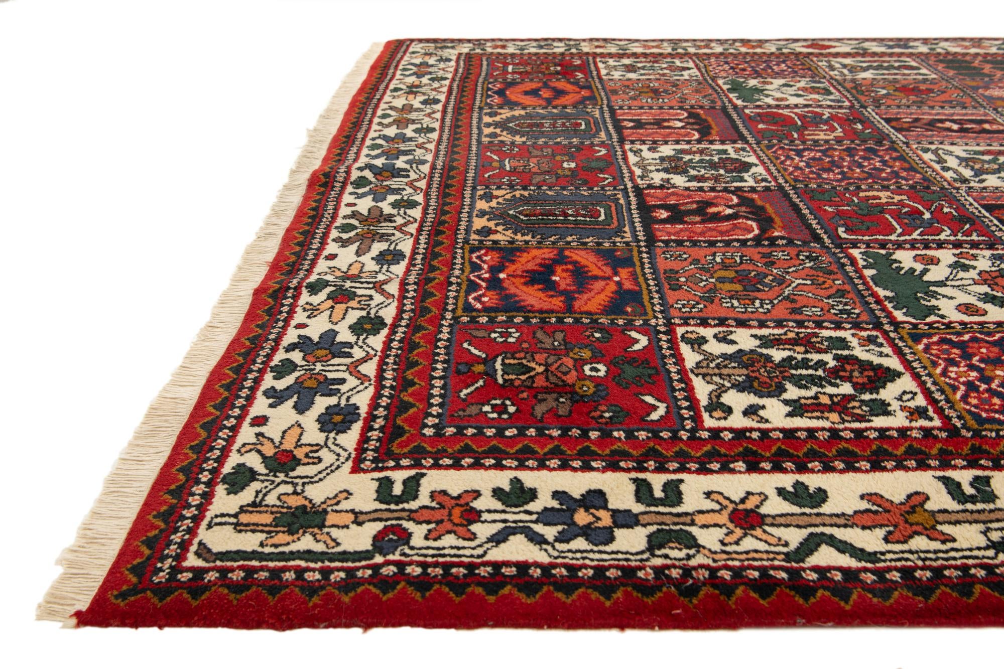 6' 8 x 9' 7 Hand Knotted Bakhtiar Wool Rug