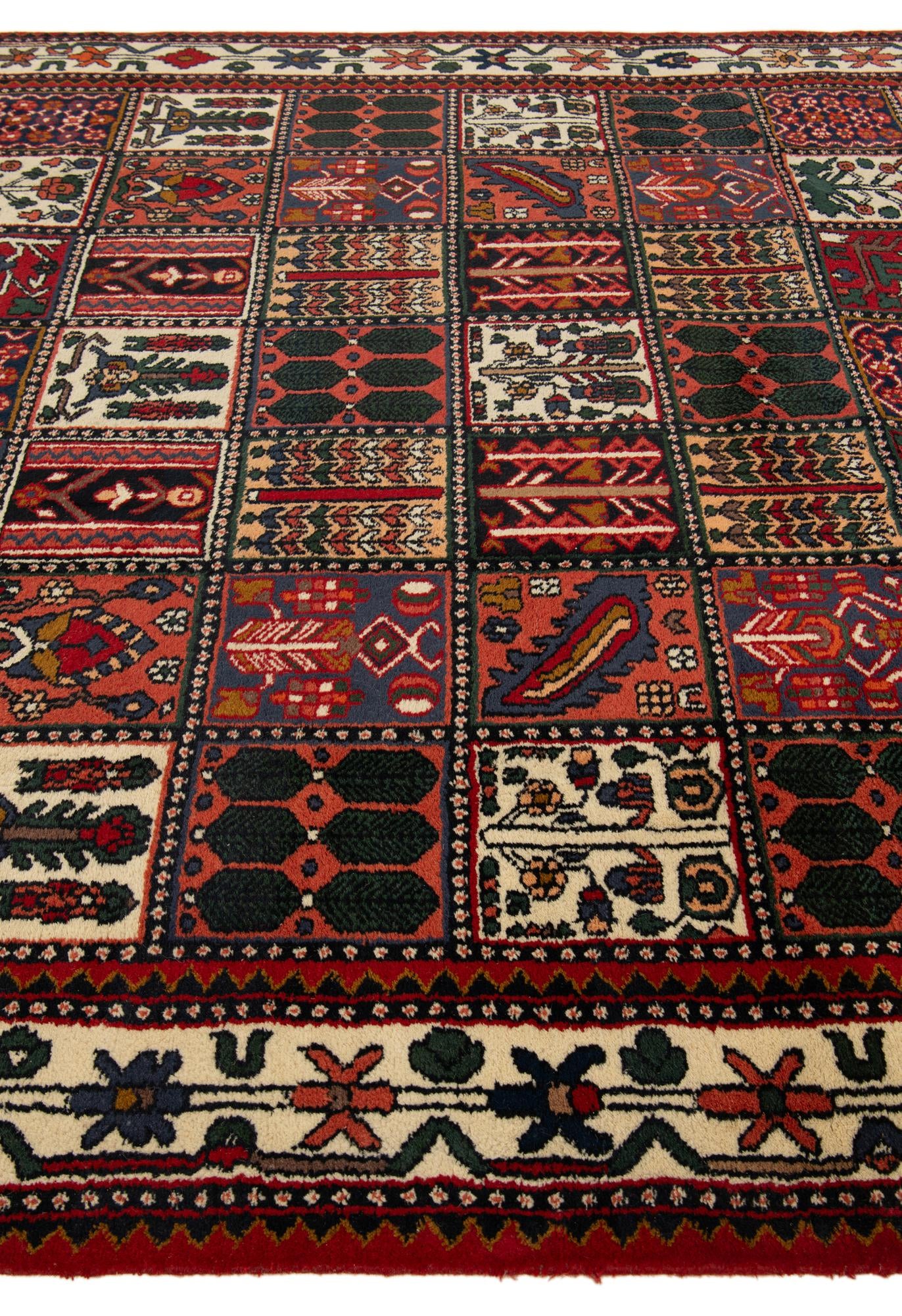 6' 8 x 9' 7 Hand Knotted Bakhtiar Wool Rug
