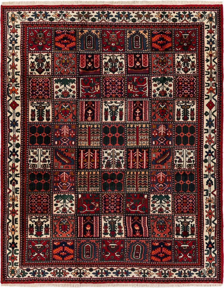 Detail image of 6' 8 x 9' 7 Hand Knotted Bakhtiar Wool Rug