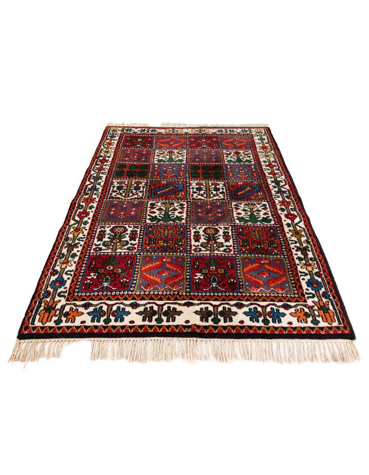 4' 6 x 6' 7 Hand Knotted Bakhtiar Wool Rug