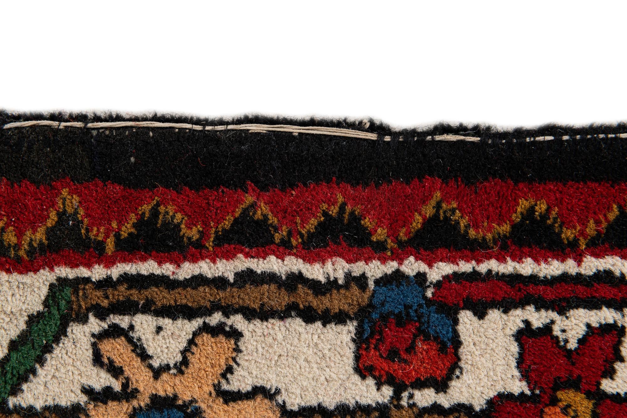 4' 6 x 6' 7 Hand Knotted Bakhtiar Wool Rug