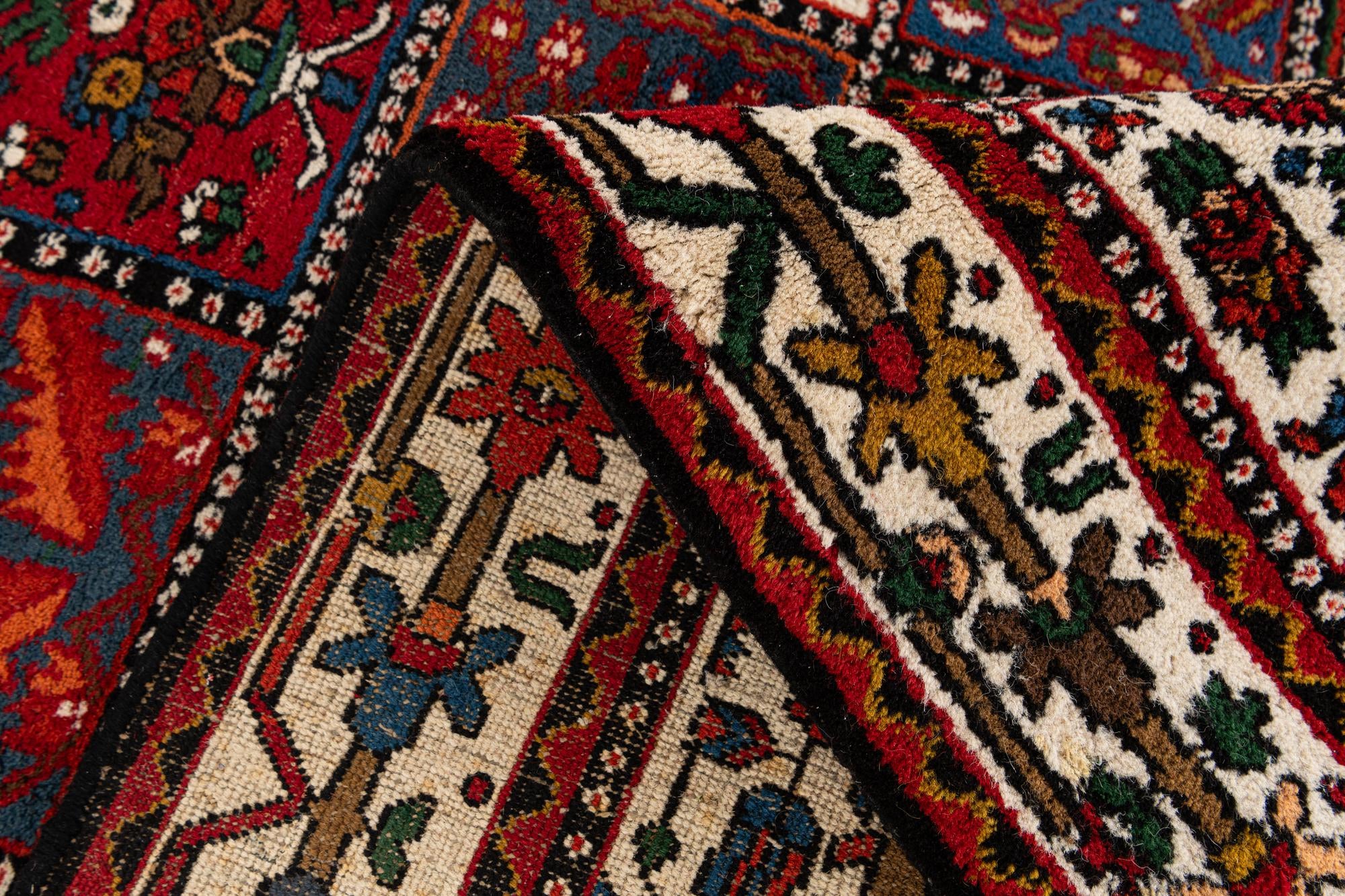 4' 6 x 6' 7 Hand Knotted Bakhtiar Wool Rug