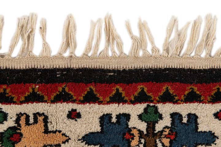 4' 6 x 6' 7 Hand Knotted Bakhtiar Wool Rug