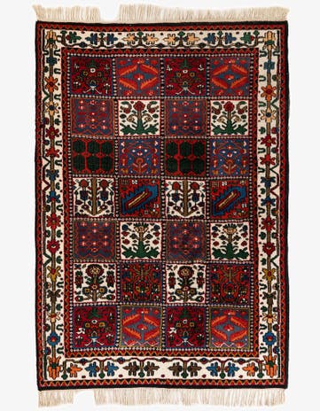 4' 6 x 6' 7 Hand Knotted Bakhtiar Wool Rug