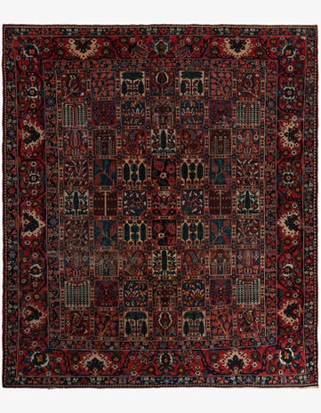 11' x 12' 7 Hand Knotted Bakhtiar Persian Wool Rug