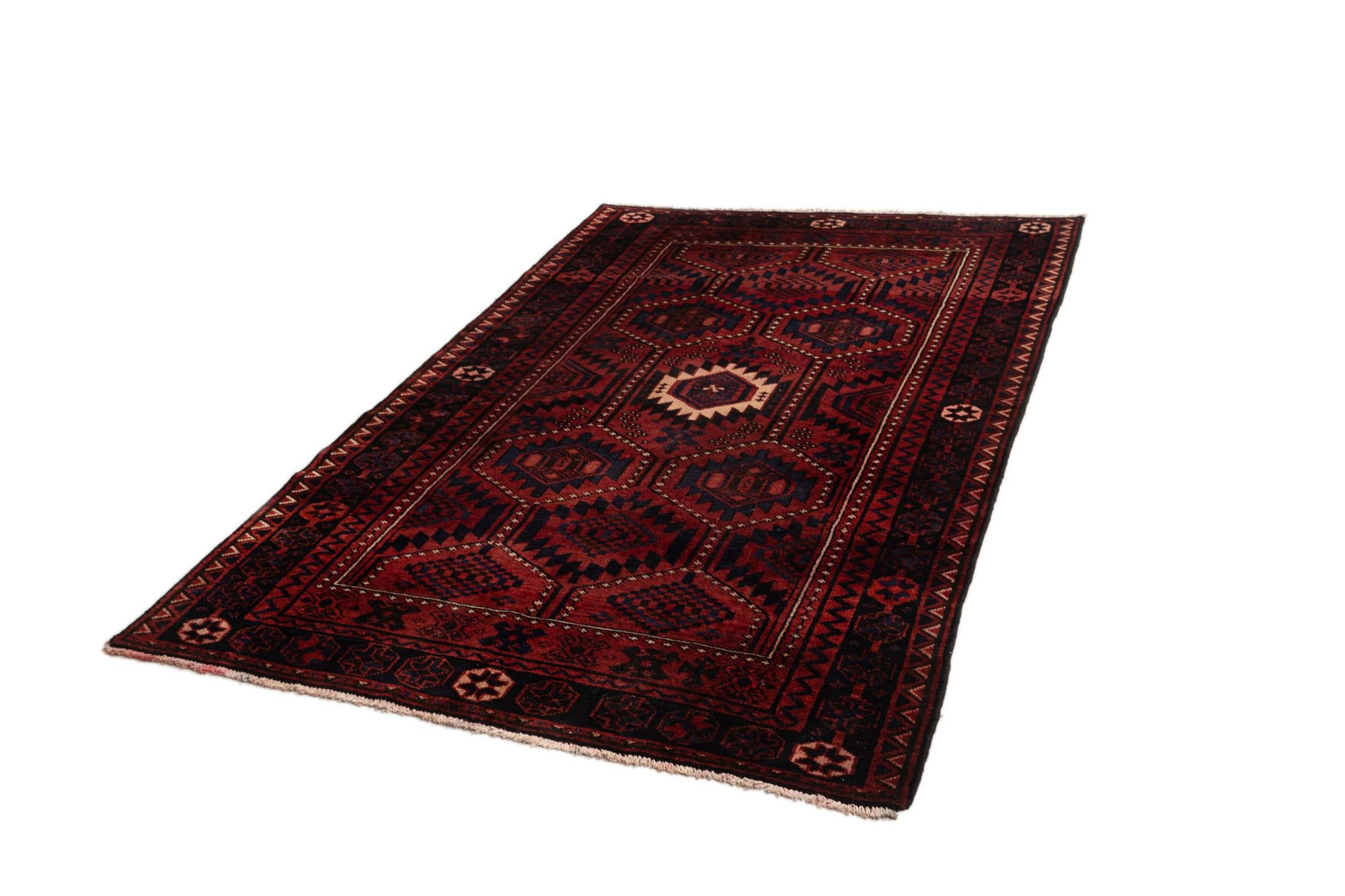 4' 3 x 8' 5 Balouch Wool Rug