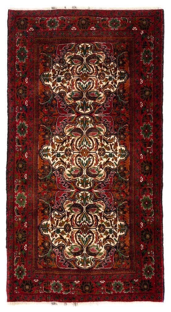 3' 7 x 6' 9 Hand Knotted Balouch Persian Wool Rug