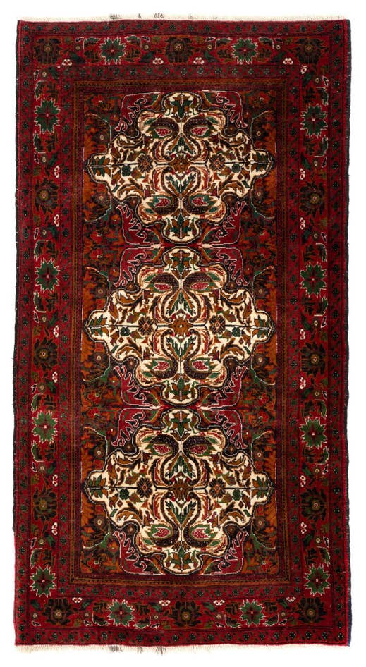 Detail image of 3' 7 x 6' 9 Hand Knotted Balouch Persian Wool Rug