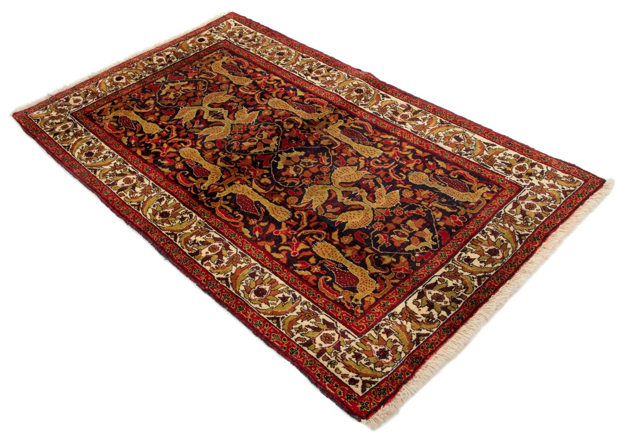 3' 5 x 5' 9 Hand Knotted Balouch Persian Wool Rug