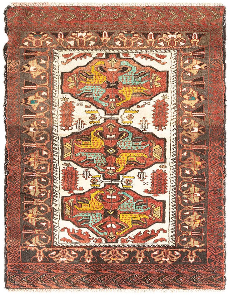Detail image of 2' 10 x 5' Balouch Rug