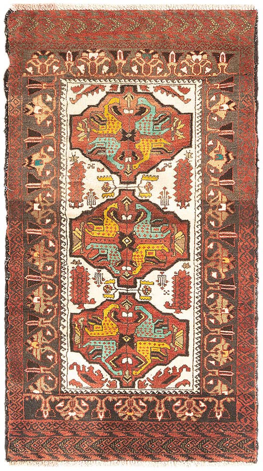 Detail image of 2' 10 x 5' Balouch Rug
