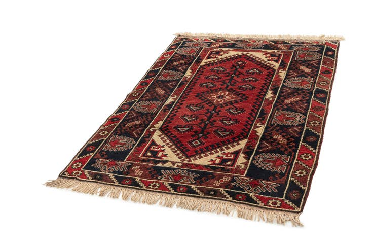 Detail image of 4' x 5' 9 Hand Knotted Balouch Oriental Wool Rug