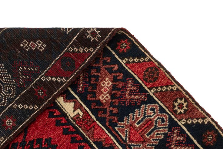 Detail image of 4' x 5' 9 Hand Knotted Balouch Oriental Wool Rug