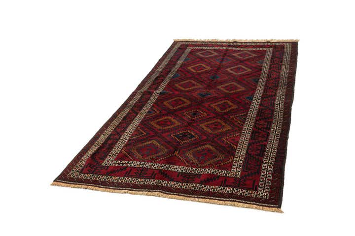 4' 10 x 8' 5 Hand Knotted Balouch Wool Rug