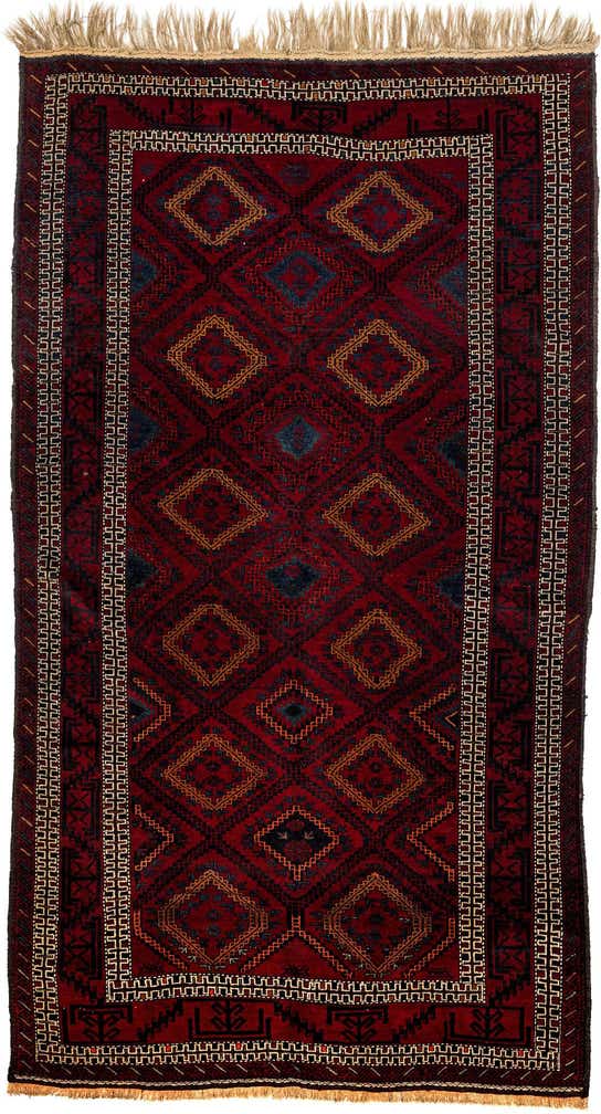 4' 10 x 8' 5 Hand Knotted Balouch Wool Rug