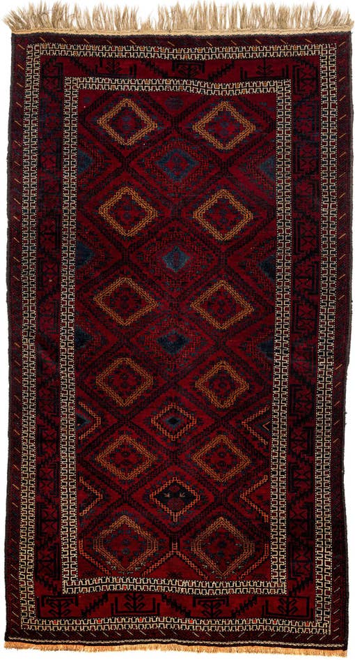 Detail image of 4' 10 x 8' 5 Hand Knotted Balouch Wool Rug