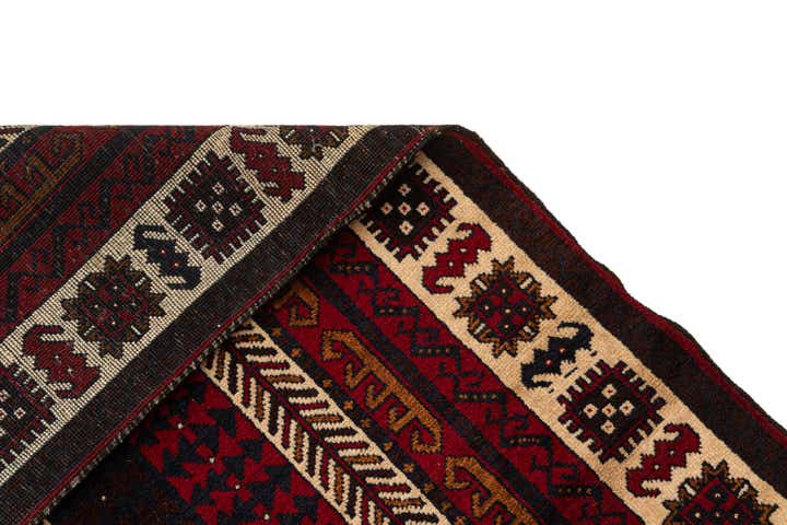 4' 2 x 7' 4 Hand Knotted Balouch Wool Rug
