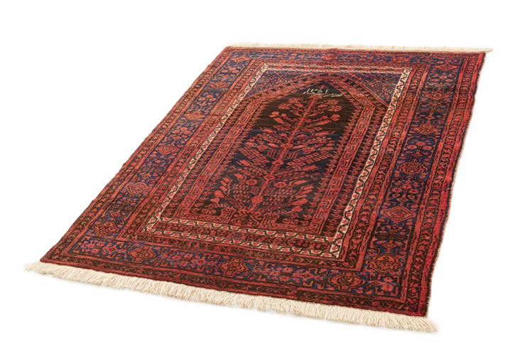Detail image of 4' 4 x 5' 8 Hand Knotted Balouch Wool Rug
