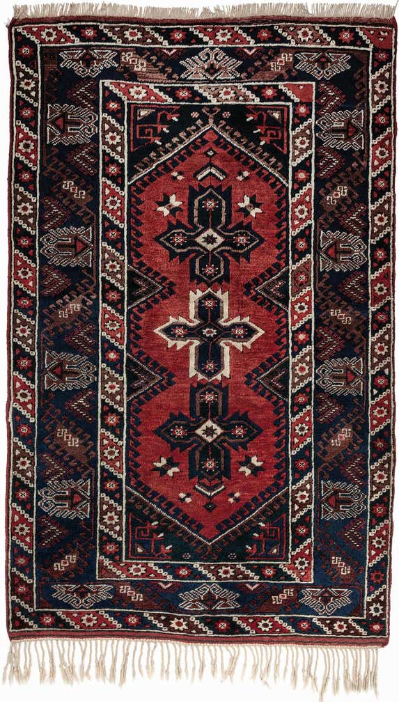 4' 3 x 6' 10 Hand Knotted Balouch Wool Rug