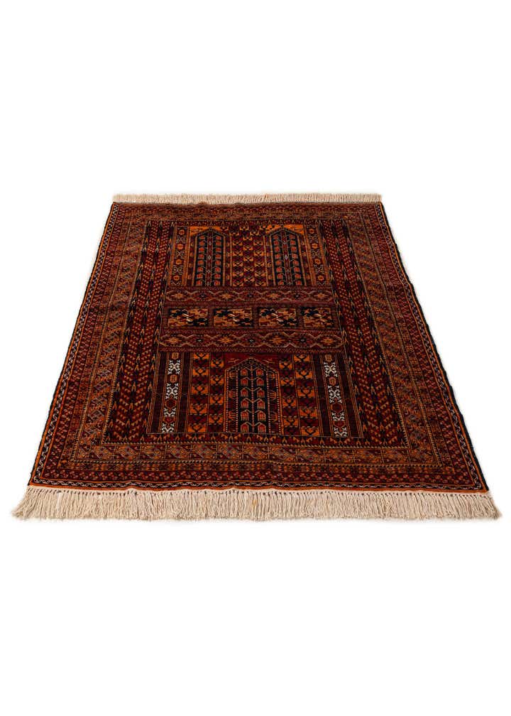 4' 4 x 6' 4 Hand Knotted Balouch Persian Wool Rug