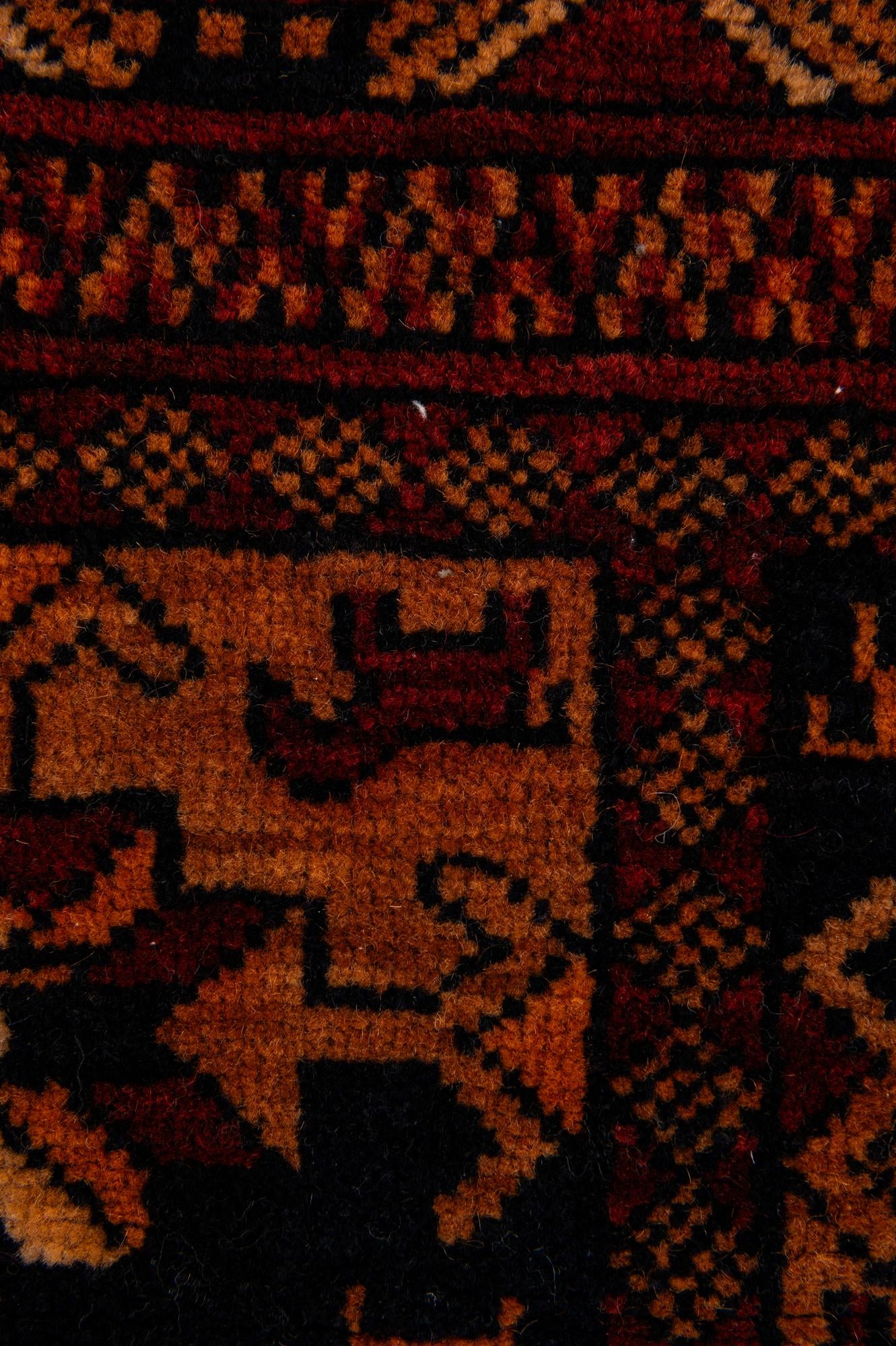 4' 4 x 6' 4 Hand Knotted Balouch Persian Wool Rug