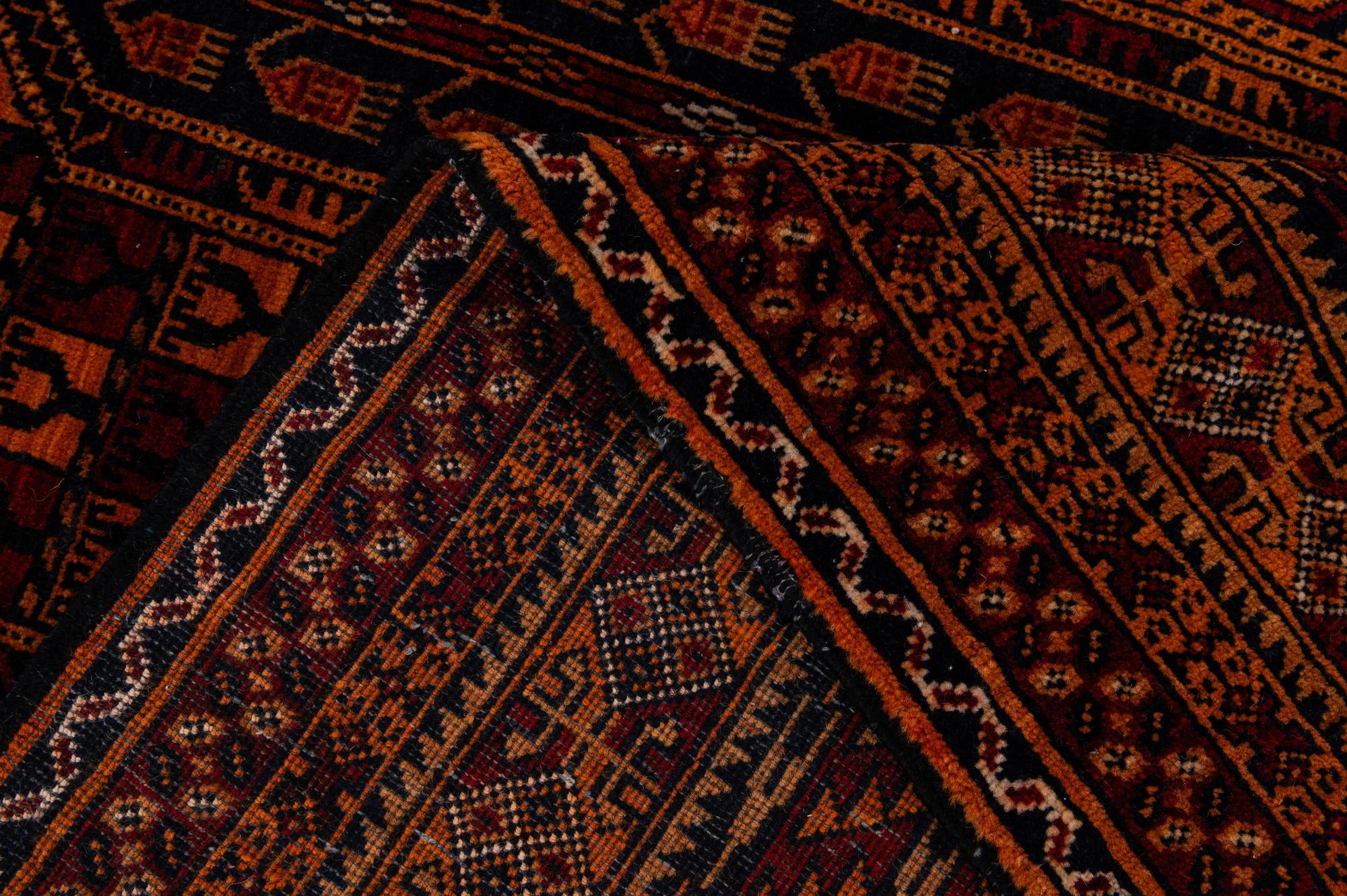 4' 4 x 6' 4 Hand Knotted Balouch Persian Wool Rug
