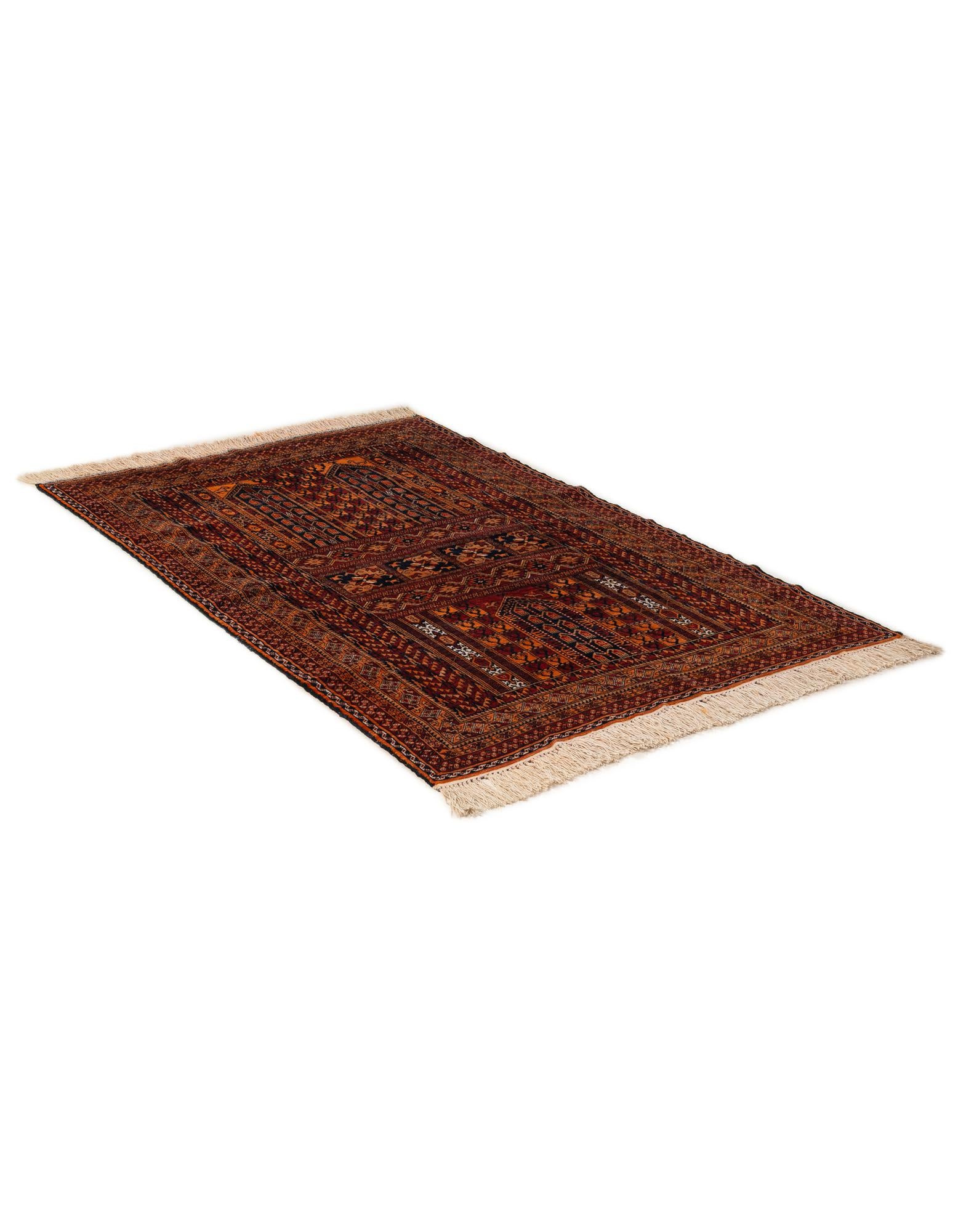 4' 4 x 6' 4 Hand Knotted Balouch Persian Wool Rug