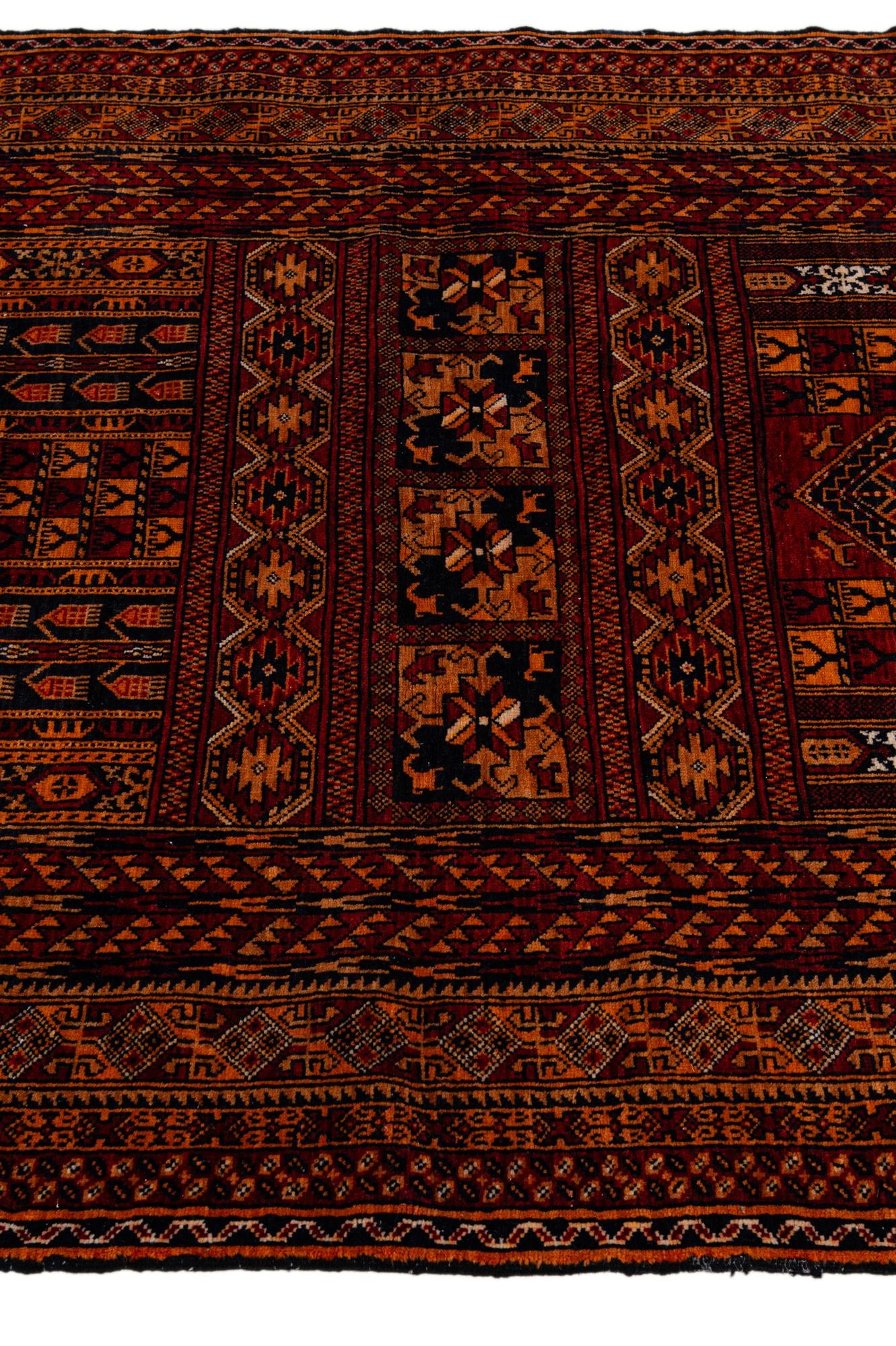 4' 4 x 6' 4 Hand Knotted Balouch Persian Wool Rug