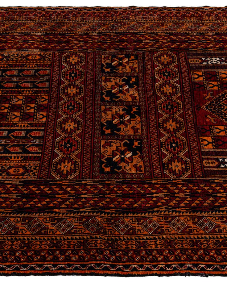 Detail image of 4' 4 x 6' 4 Hand Knotted Balouch Persian Wool Rug