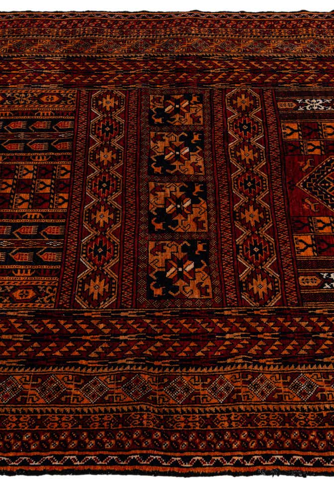 4' 4 x 6' 4 Hand Knotted Balouch Persian Wool Rug