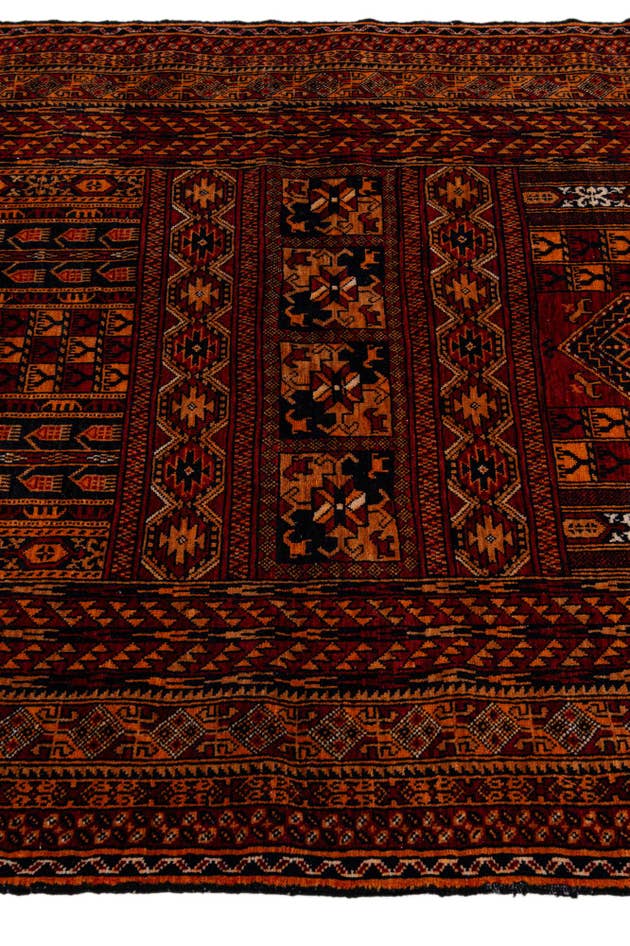 Detail image of 4' 4 x 6' 4 Hand Knotted Balouch Persian Wool Rug