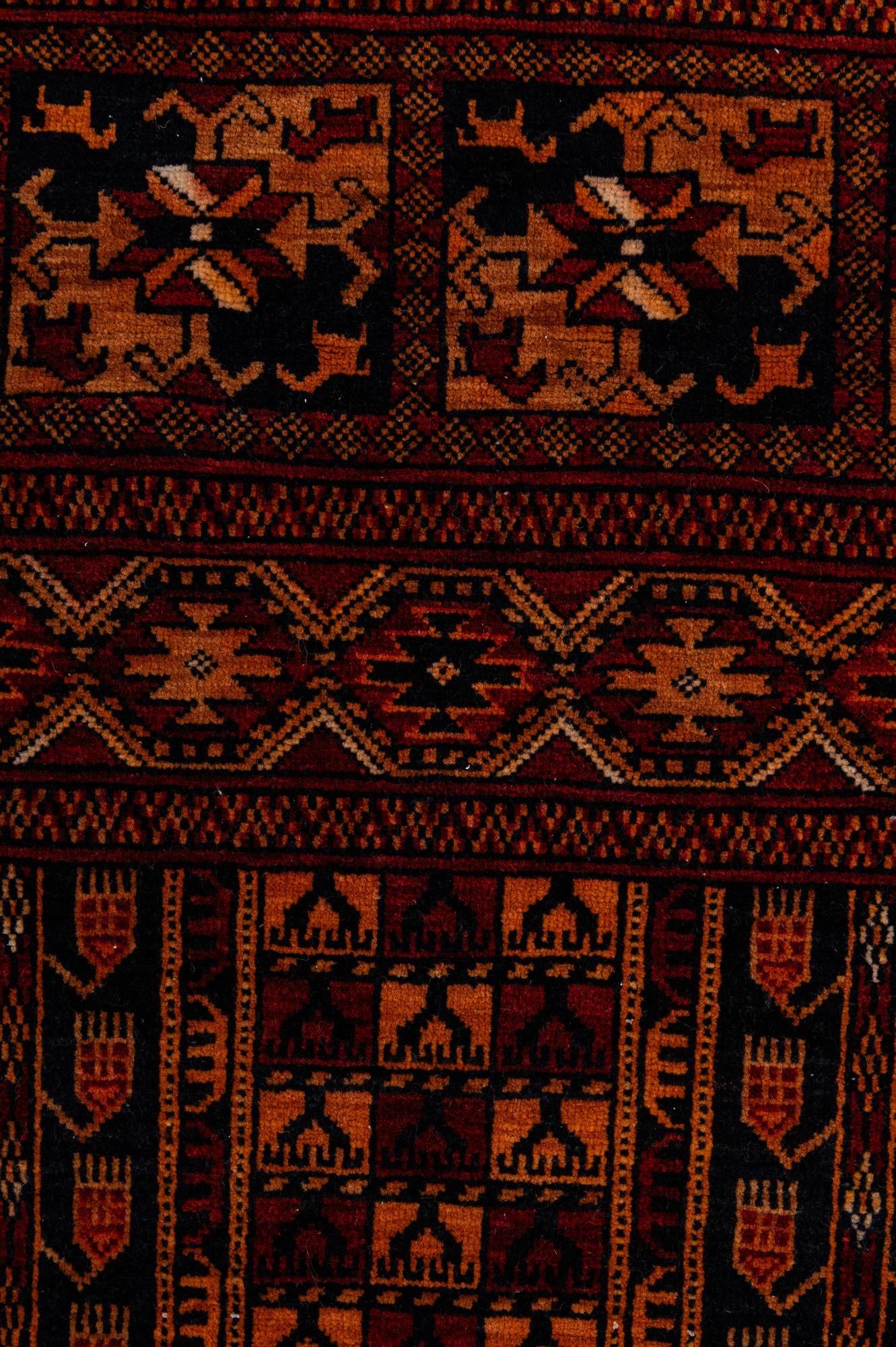4' 4 x 6' 4 Hand Knotted Balouch Persian Wool Rug