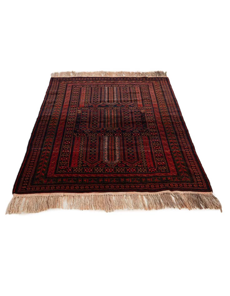 Detail image of 4' 3 x 6' 8 Hand Knotted Balouch Persian Wool Rug