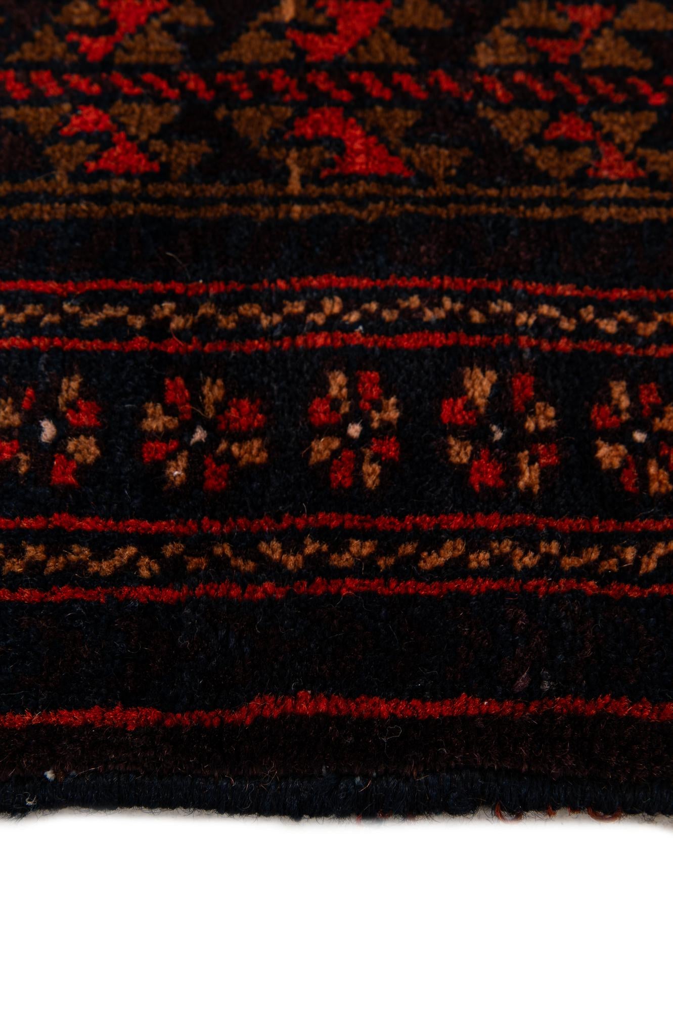 4' 3 x 6' 8 Hand Knotted Balouch Persian Wool Rug